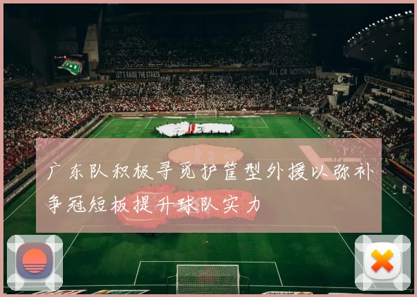 广东队积极寻觅护筐型外援以弥补争冠短板提升球队实力